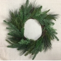 Green PIne/Needle Wreath 22"